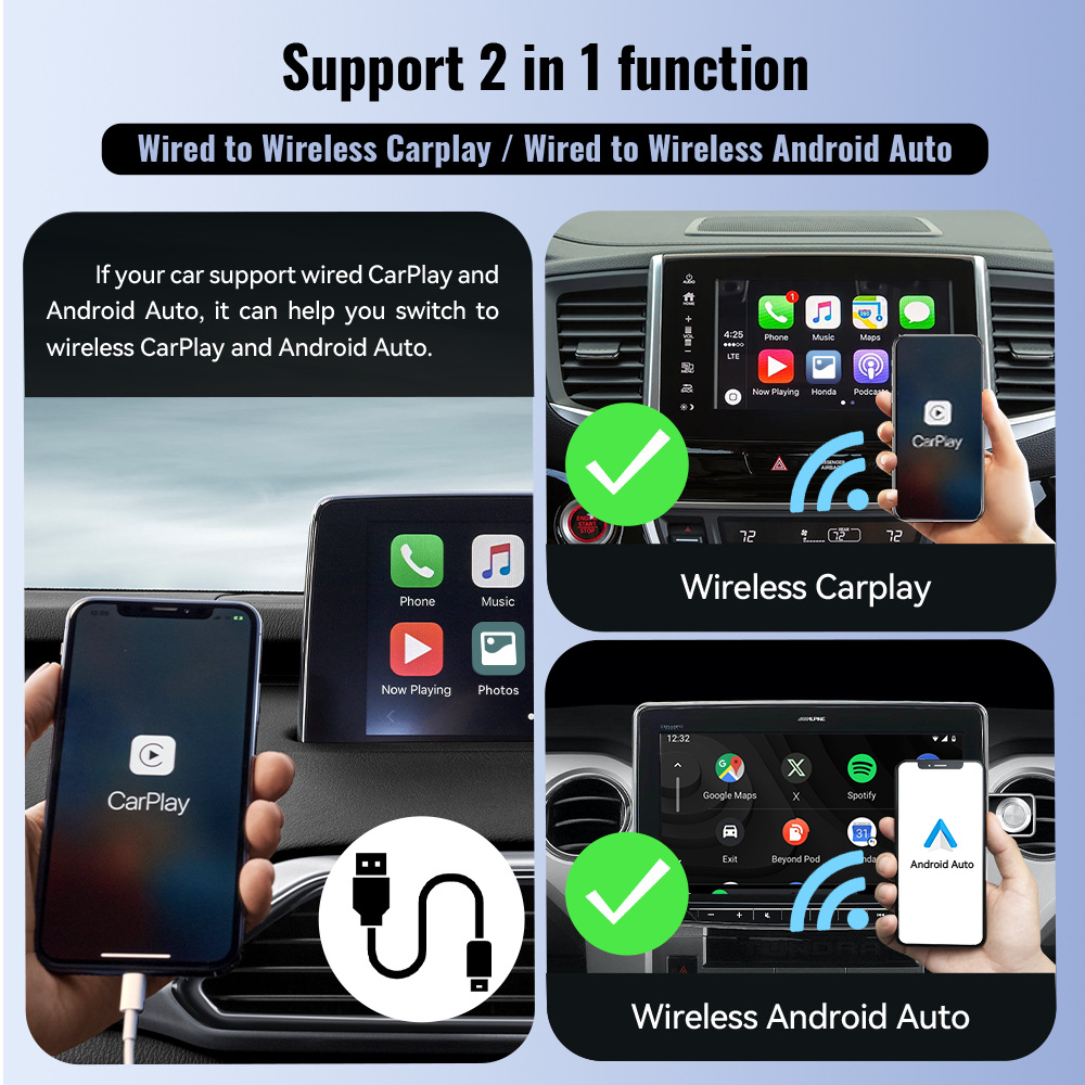 Title 11, Carplay Smart Box 2-in-1 Upgrade Wireless Carpl...