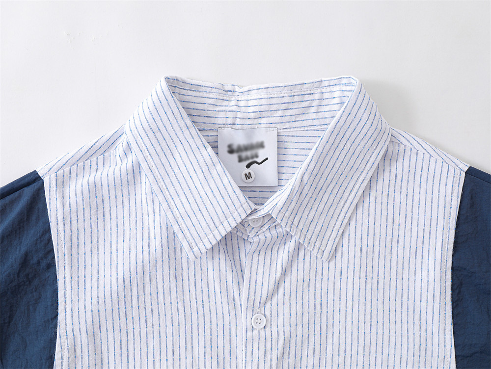 Title 12, Camicia Uomo a Righe Verticali, Loose Fit, Mani...