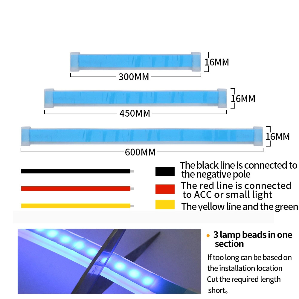 Title 3, Car Ultra-thin LED Guide Strip Daytime Running ...