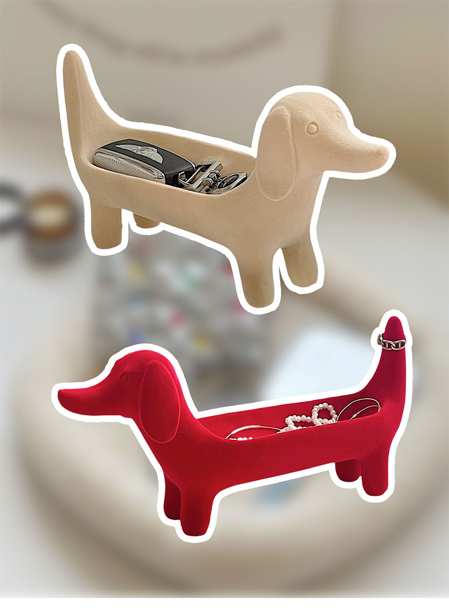 Title 6, Creative Sausage Dog Ornament Storage Decoratio...