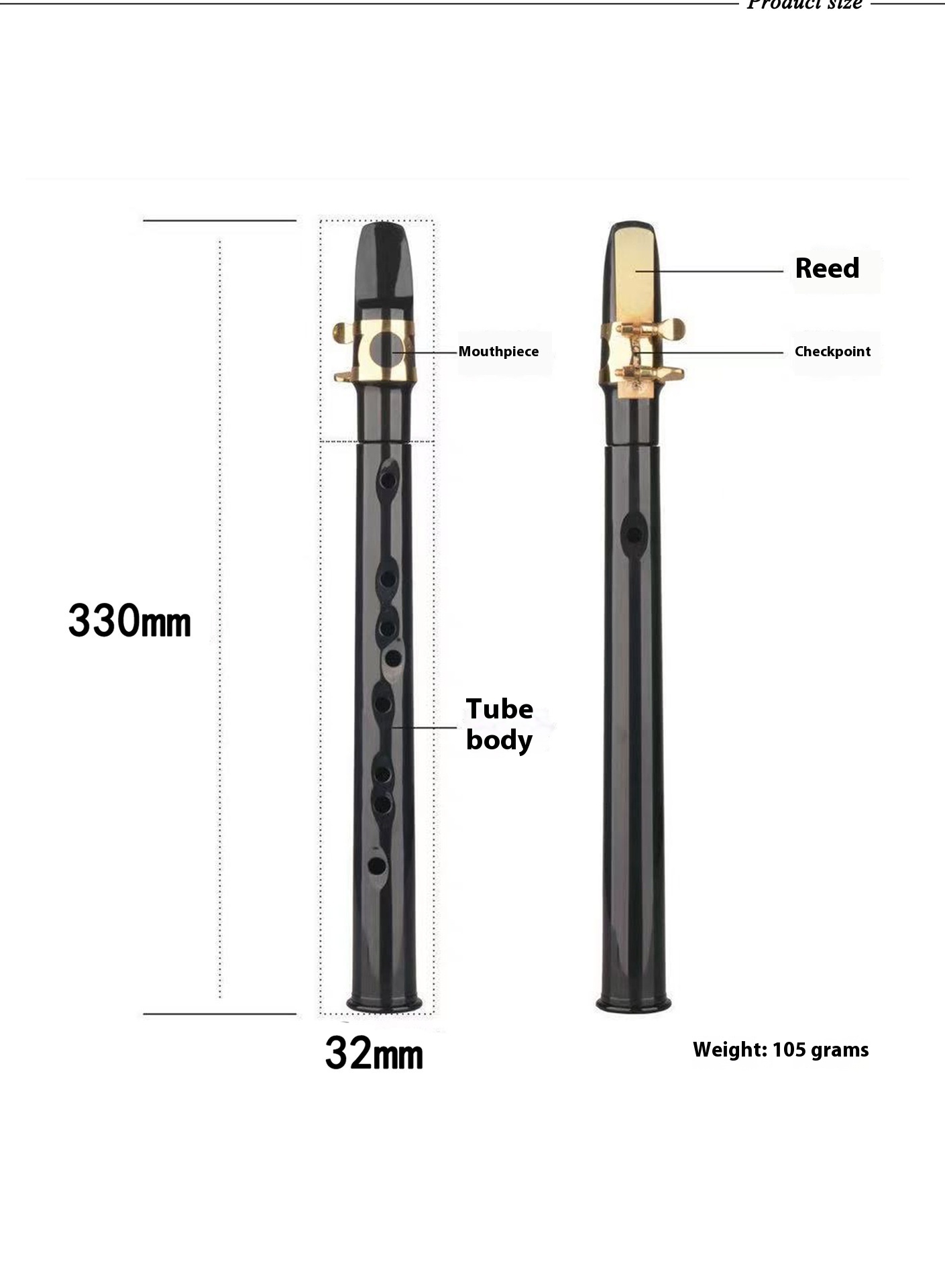 Title 2, Portable Pocket Saxophone 8-hole Pocket Mini