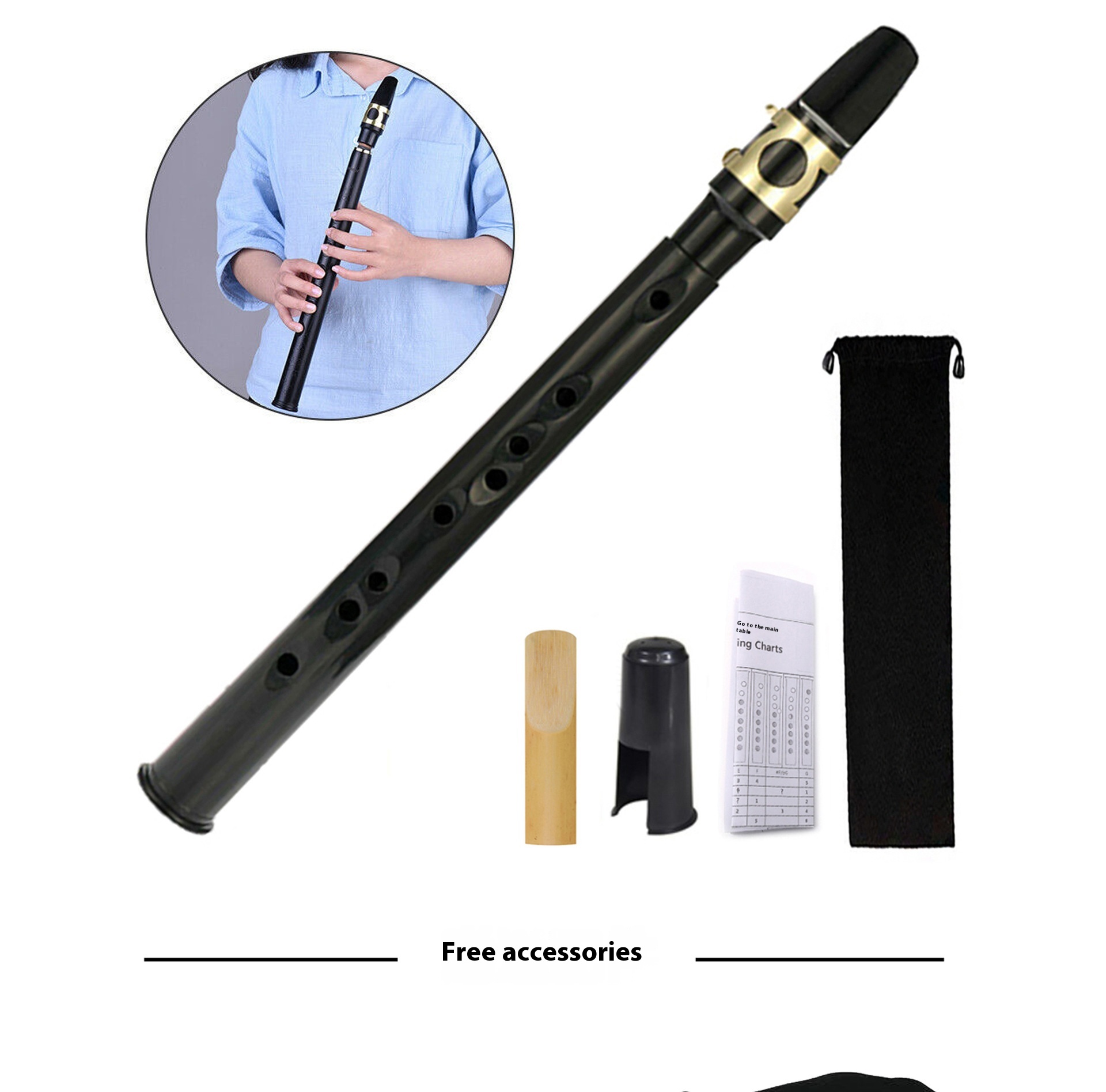 Title 8, Portable Pocket Saxophone 8-hole Pocket Mini