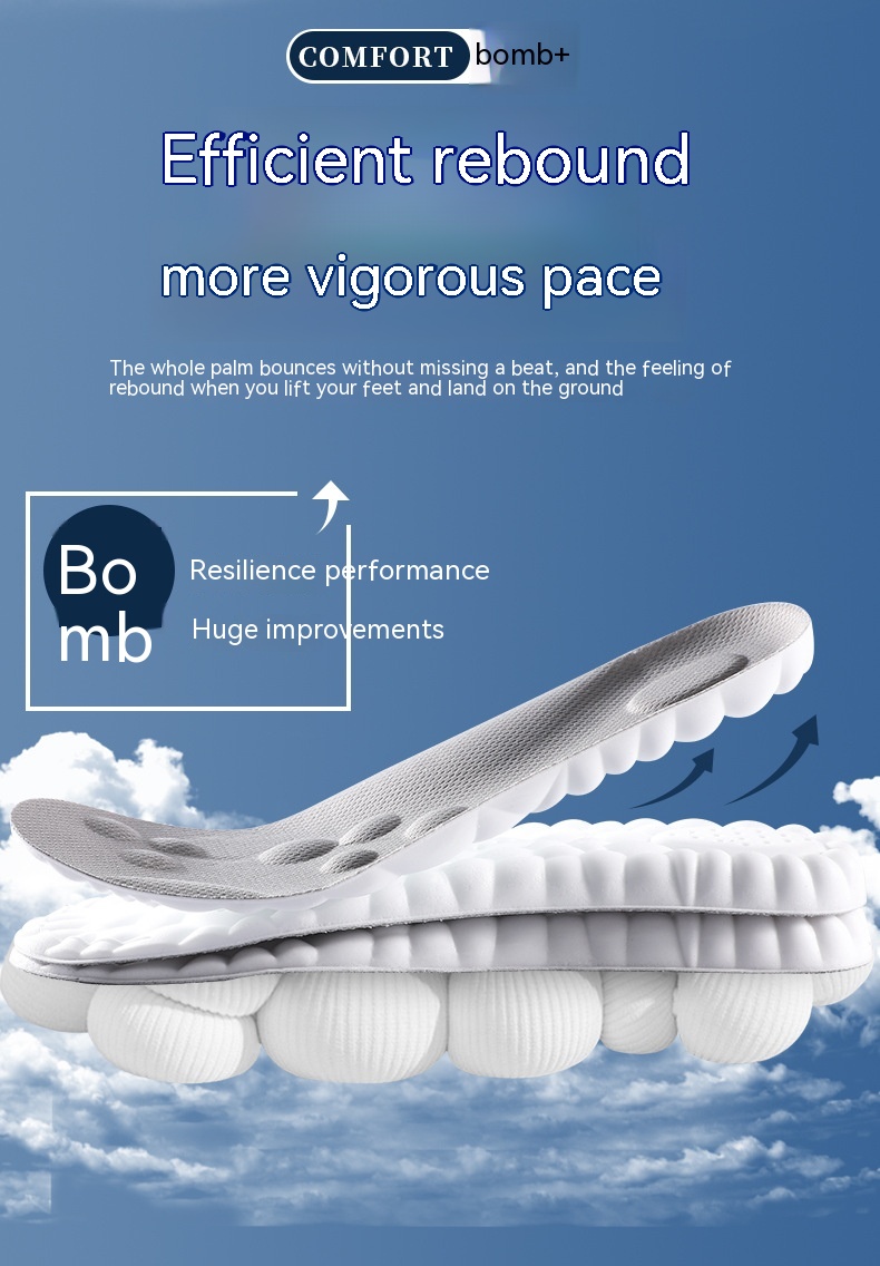 Title 6, 4D Cloud Technology Pu Massage Instep Insole Hi...