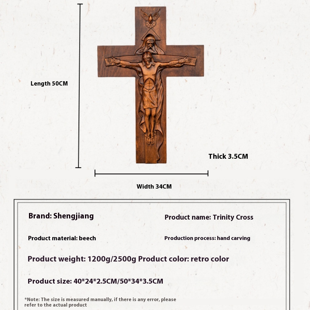 Title 1, Trinity Wood Carving Cross Crafts Home Wall-hun...