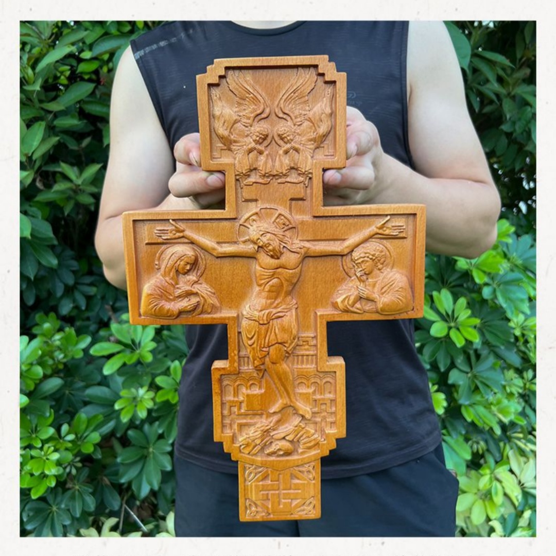 Title 2, Holy Things Church Wooden Cross Crucifix Home I...