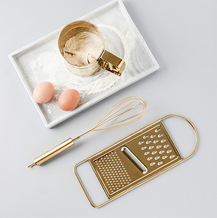 Title 2, Kitchen Golden Stainless Steel Egg Beater