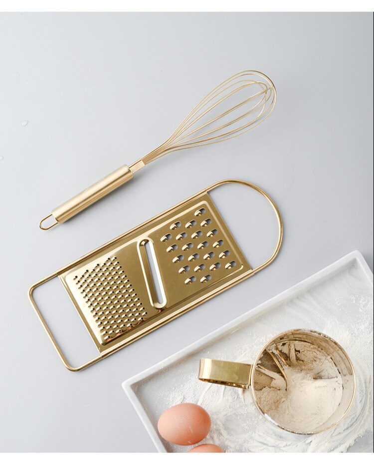 Title 3, Kitchen Golden Stainless Steel Egg Beater