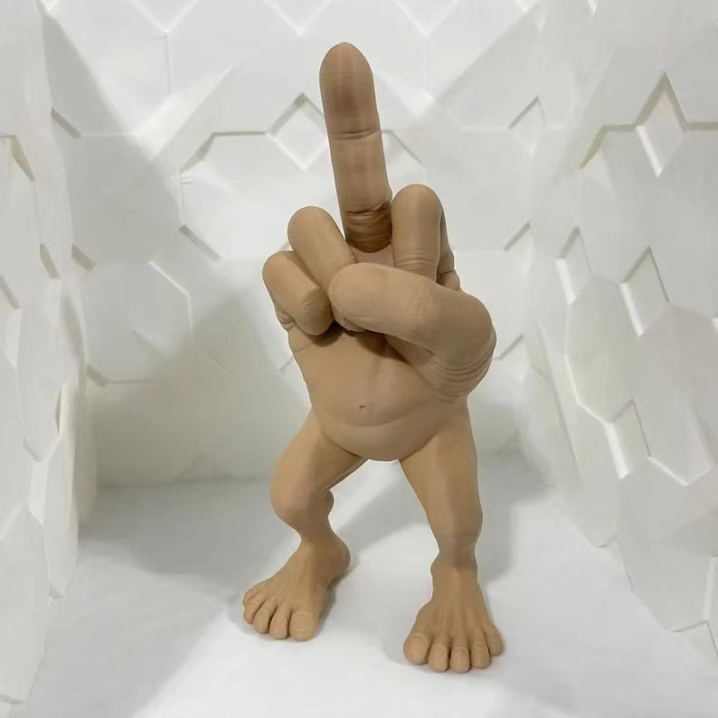 Title 1, Creative Funny Middle Finger Mannequin Leg Resin