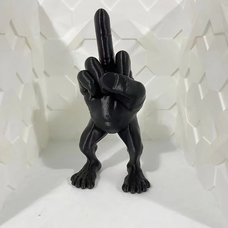 Title 2, Creative Funny Middle Finger Mannequin Leg Resin