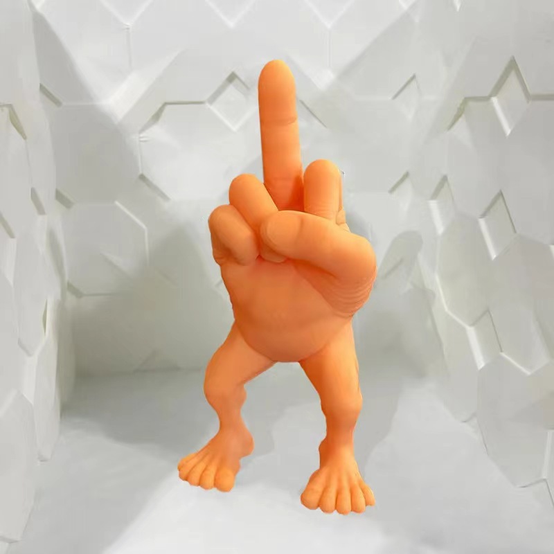 Title 5, Creative Funny Middle Finger Mannequin Leg Resin