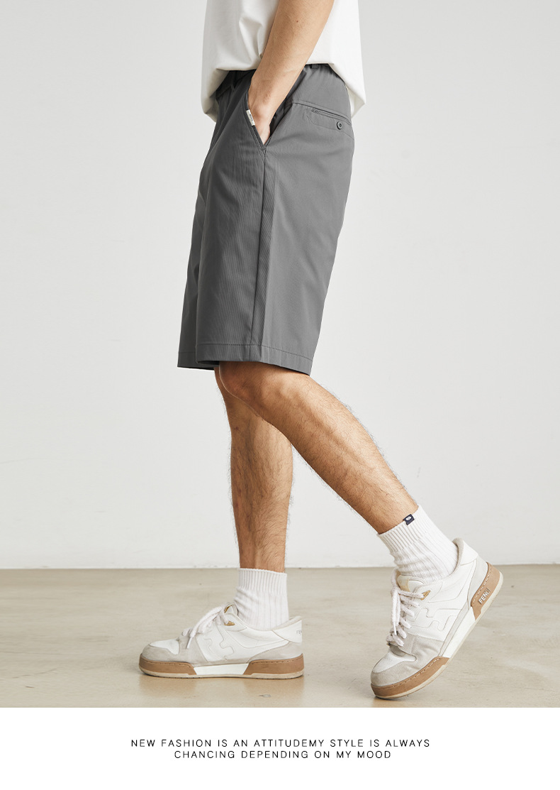 Title 11, Anti-Falten Casual Shorts Einfarbig Gerade Fünf...