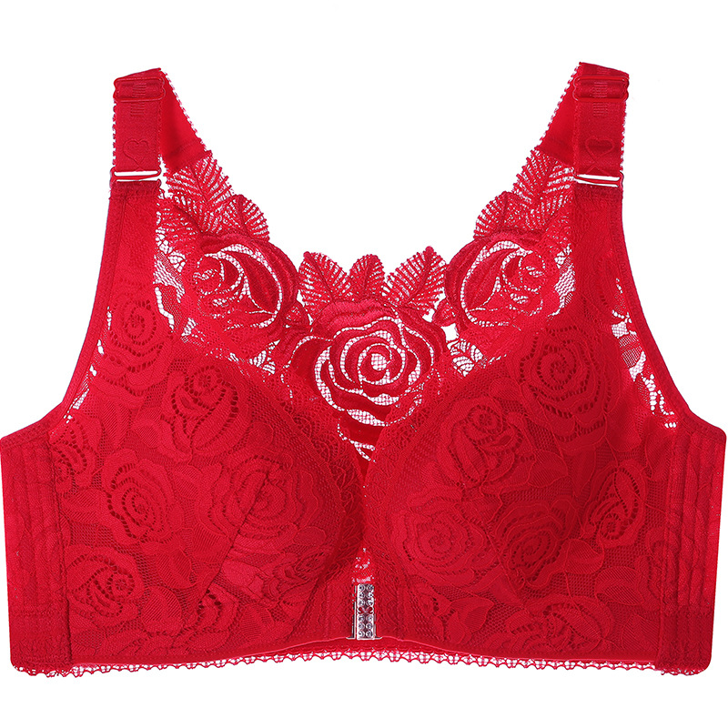 Title 6, Front Buckle Rose Back Plus Size Bra