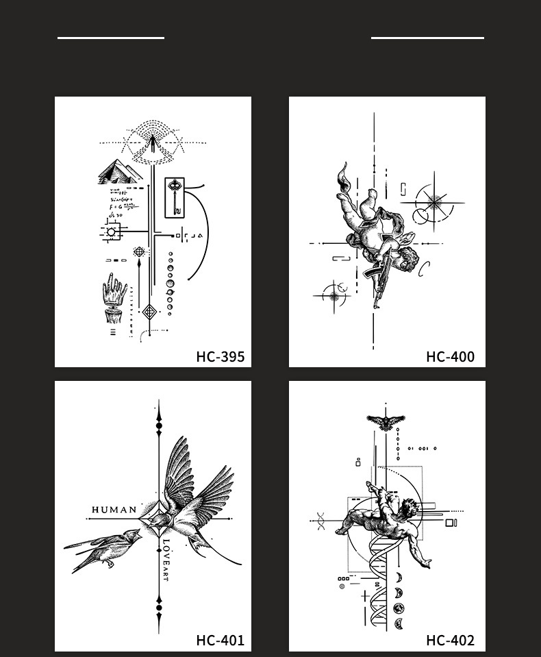 Title 5, Euclidische Geometrie Sap Tattoo Sticker Waterd...