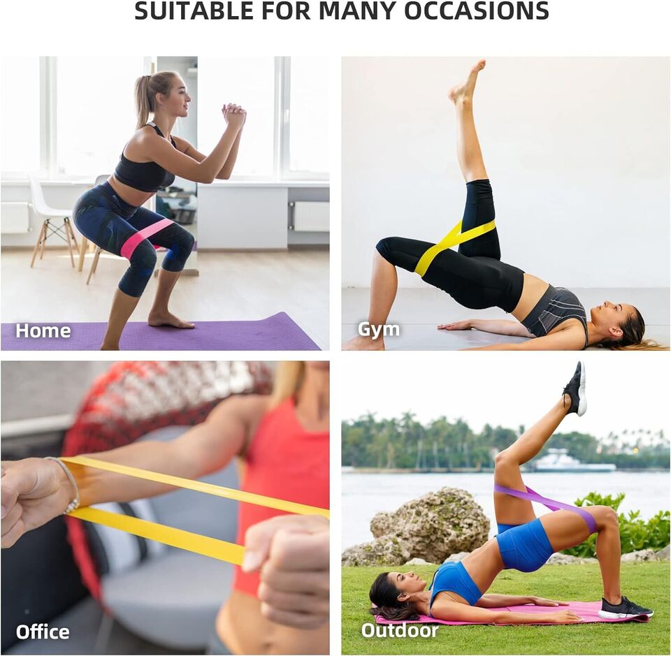 Resistance Loop Exercise Bands for Home Fitness. ACHIEVE YOUR GOALS ANYWHERE: Insonder | FIT Loop Resistance Bands are used by men and women of all fitness levels. A Loop Resistance Band increases the effectiveness of your exercises enormously. Exercises 