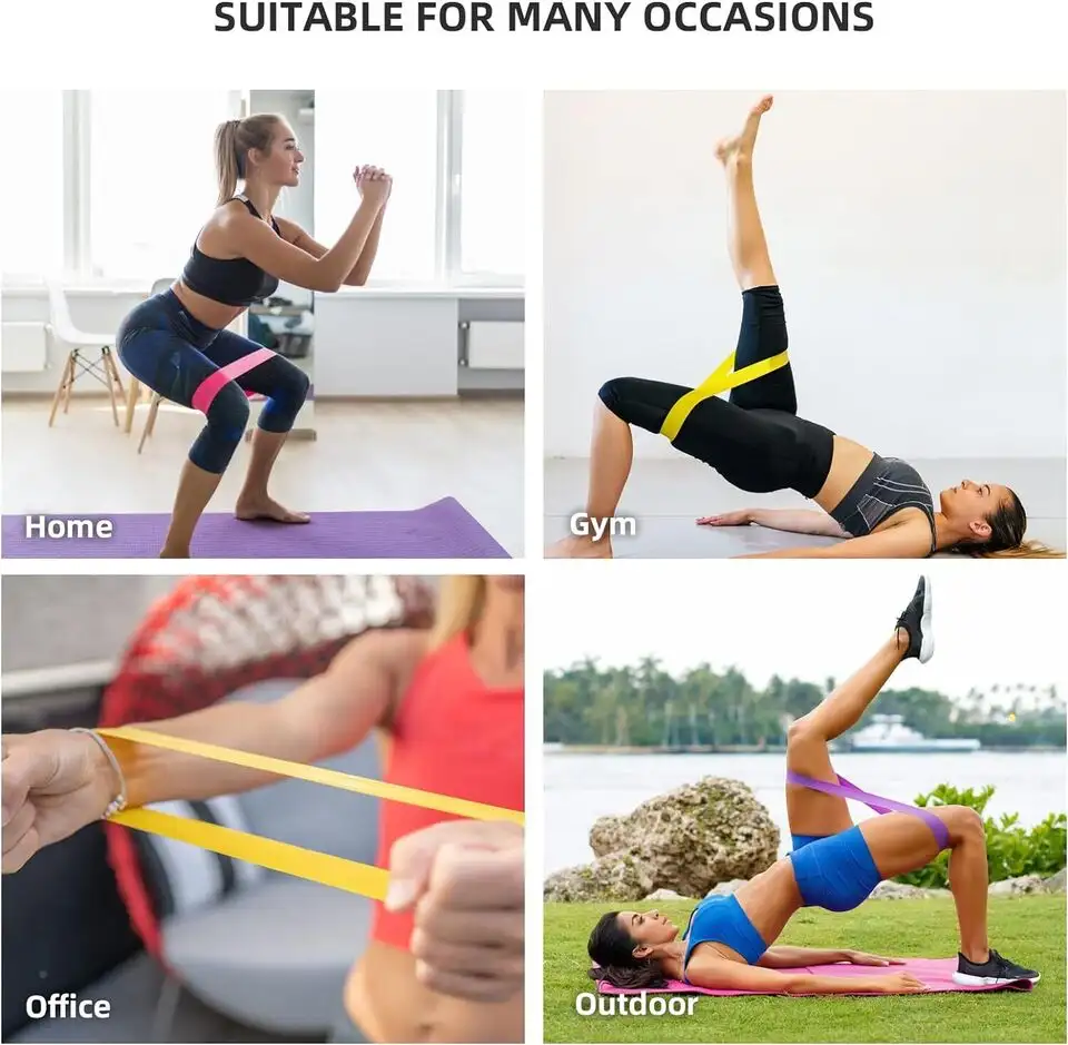 Resistance Loop Exercise Bands, Resistance Bands Exercise Bands For Home Fitness, Stretching, Strength Training, Physical Therapy,Elastic Workout Bands For Wome