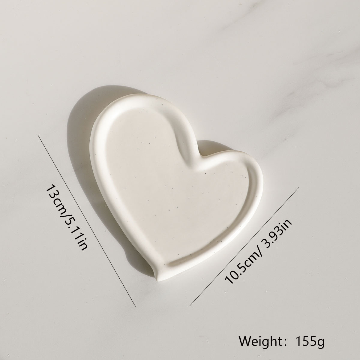 Title 2, White Heart-shaped Jewelry Tray Irregular Heart...