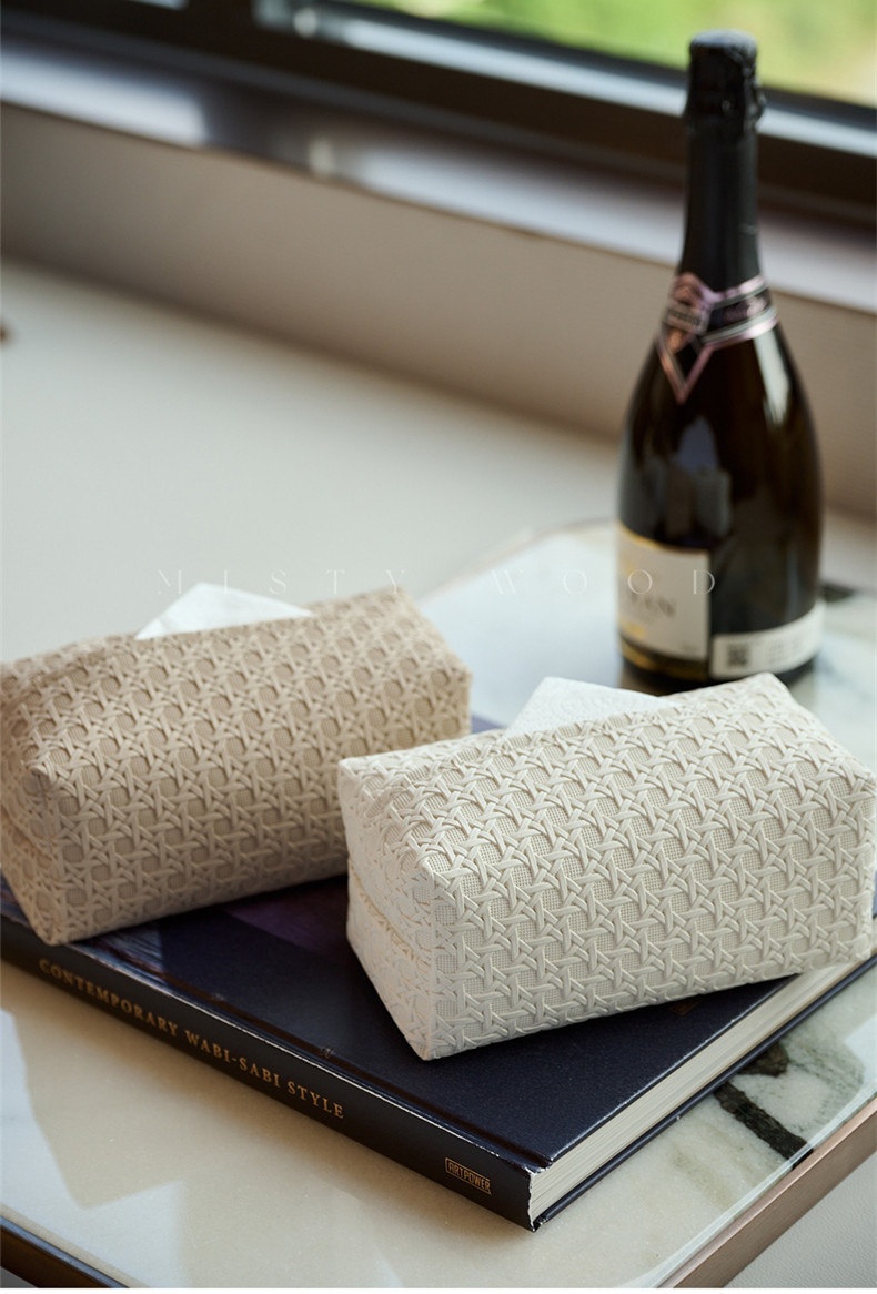 Title 10, High-grade Light Luxury Rattan Pattern Tissue B...