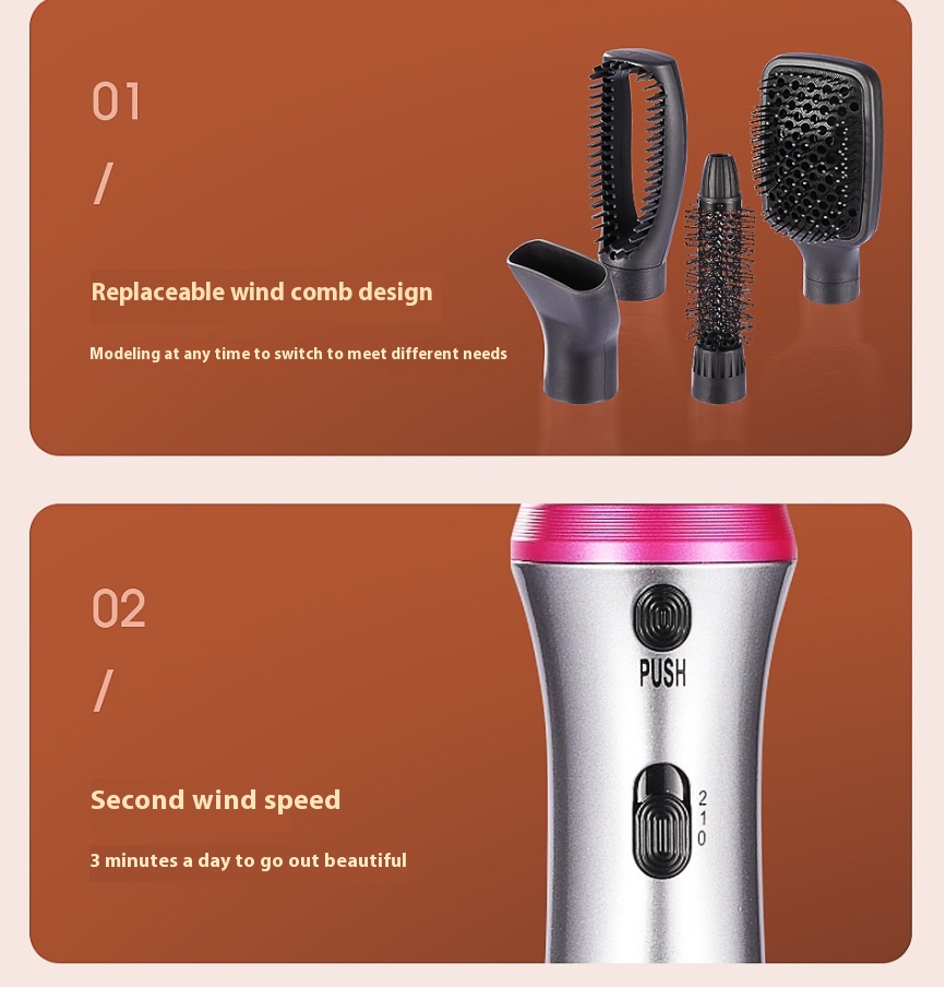 Title 6, Multifunctional Warm-air Comb Hair Curler And S...