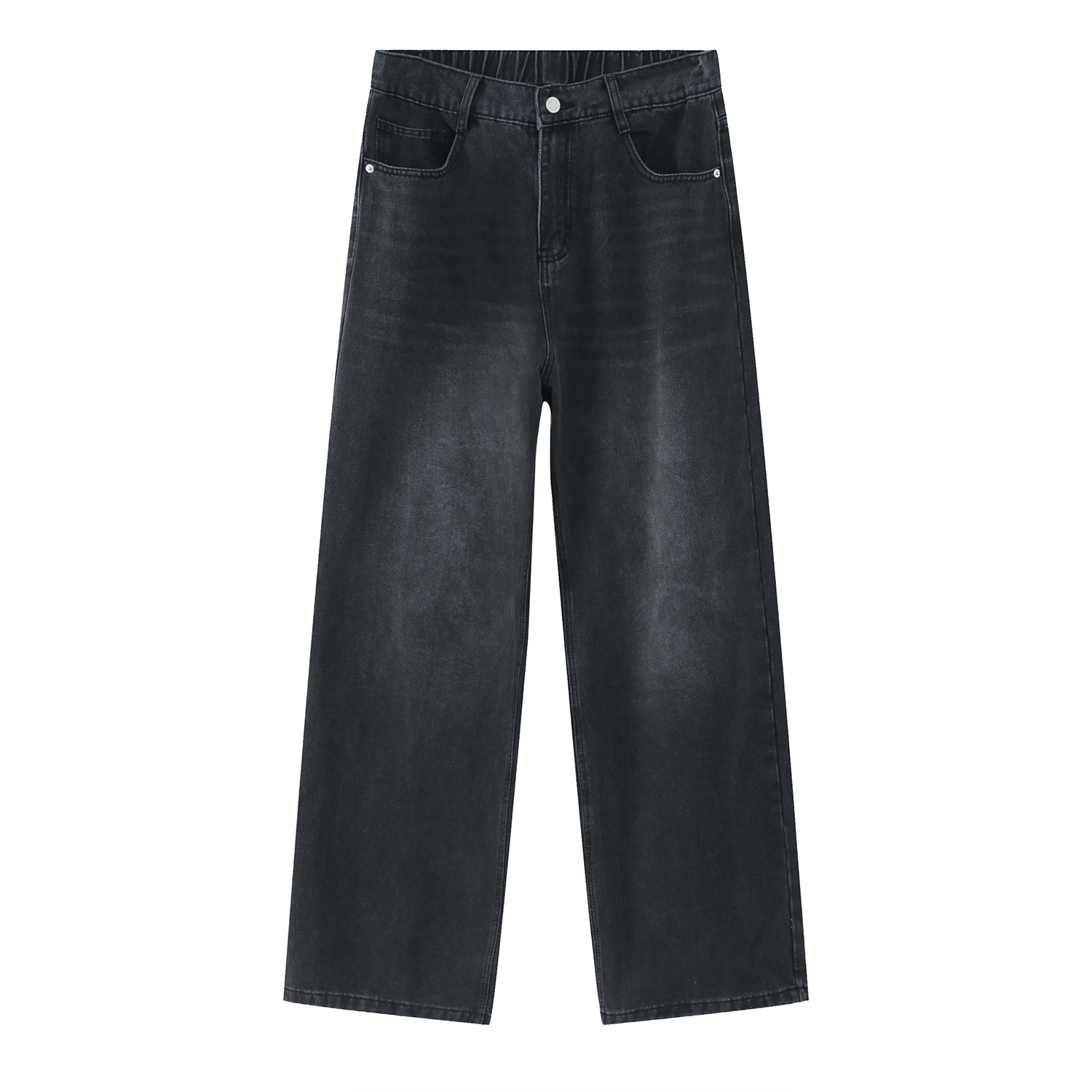 Title 5, Jeans casual dritti dritti in vita elastica ver...