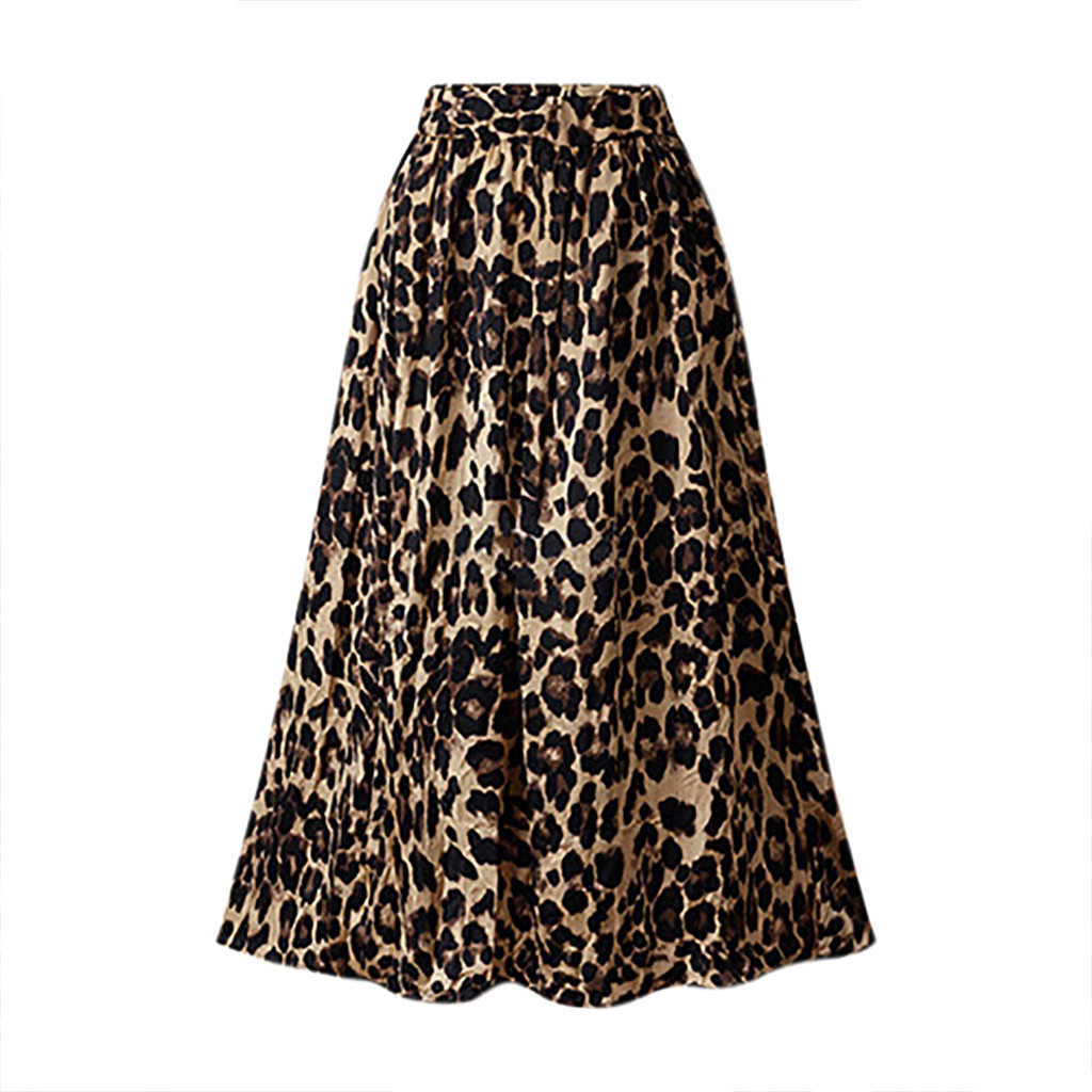 Title 3, European Station Leopard Print Casual Skirt for...