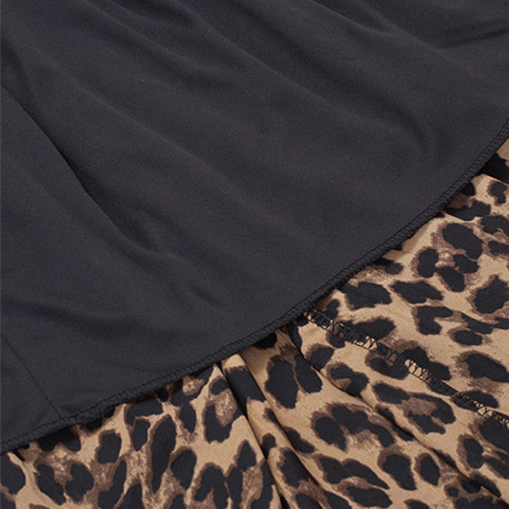 Title 4, European Station Leopard Print Casual Skirt for...