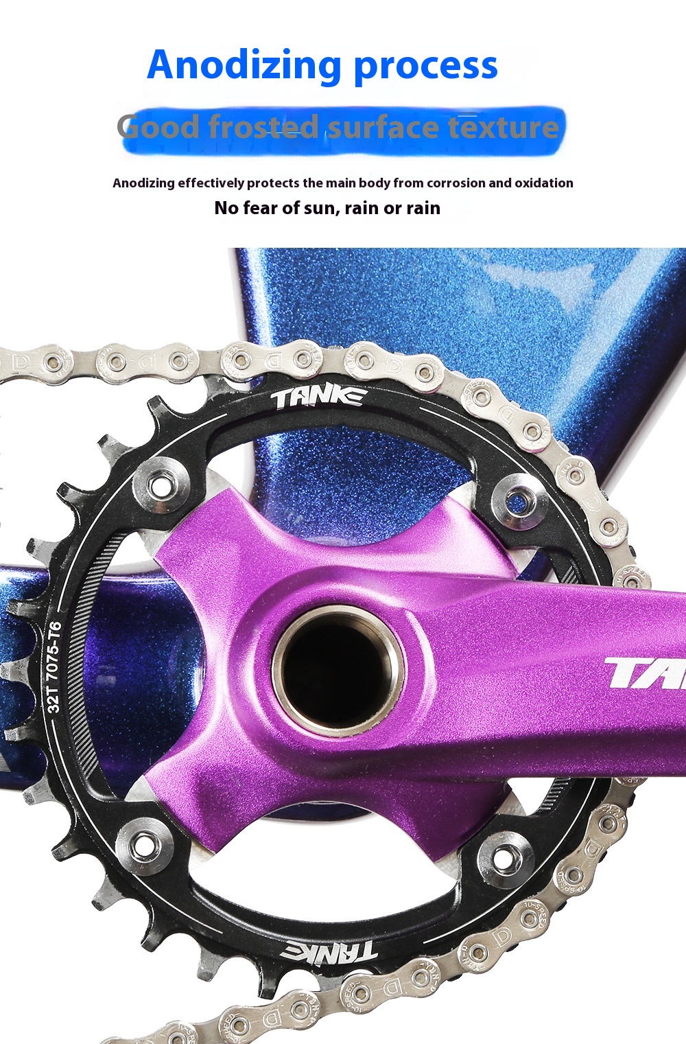 Title 5, Mountain Bike Single Plate GXP Crankset Aluminu...