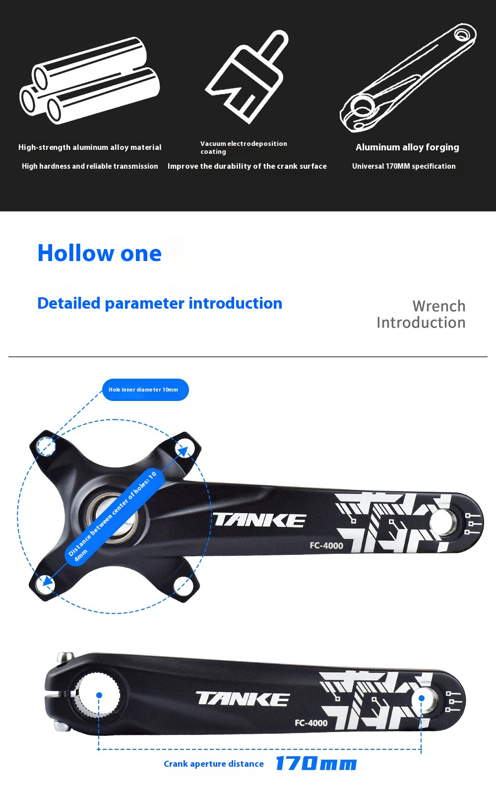 Title 8, Mountain Bike Single Plate GXP Crankset Aluminu...