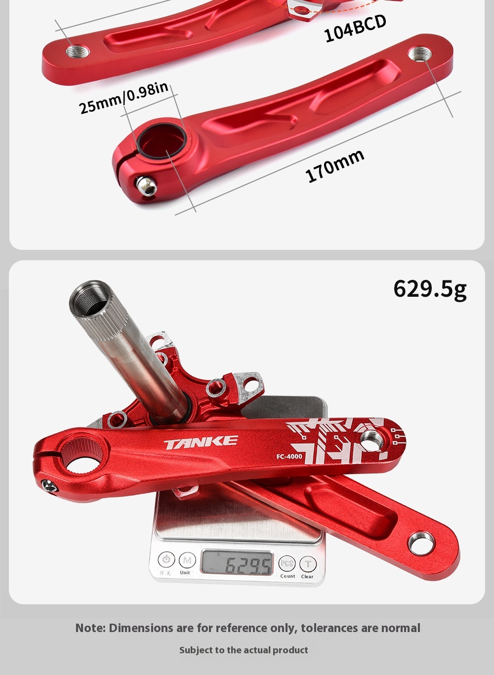 Title 14, Mountain Bike Single Plate GXP Crankset Aluminu...