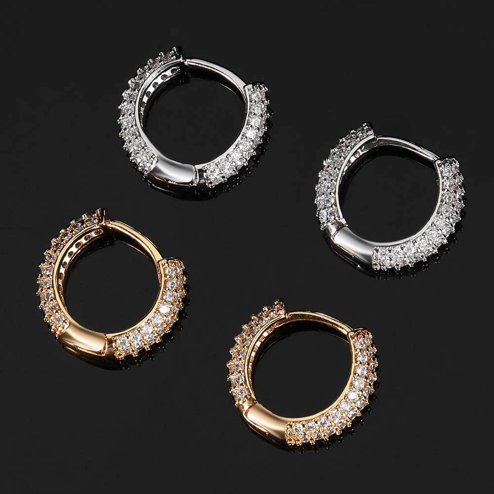 Title 2, Hip Hop Ear Accessories Zircon Bubble Round Ear...