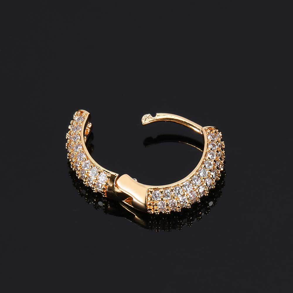 Title 5, Hip Hop Ear Accessories Zircon Bubble Round Ear...