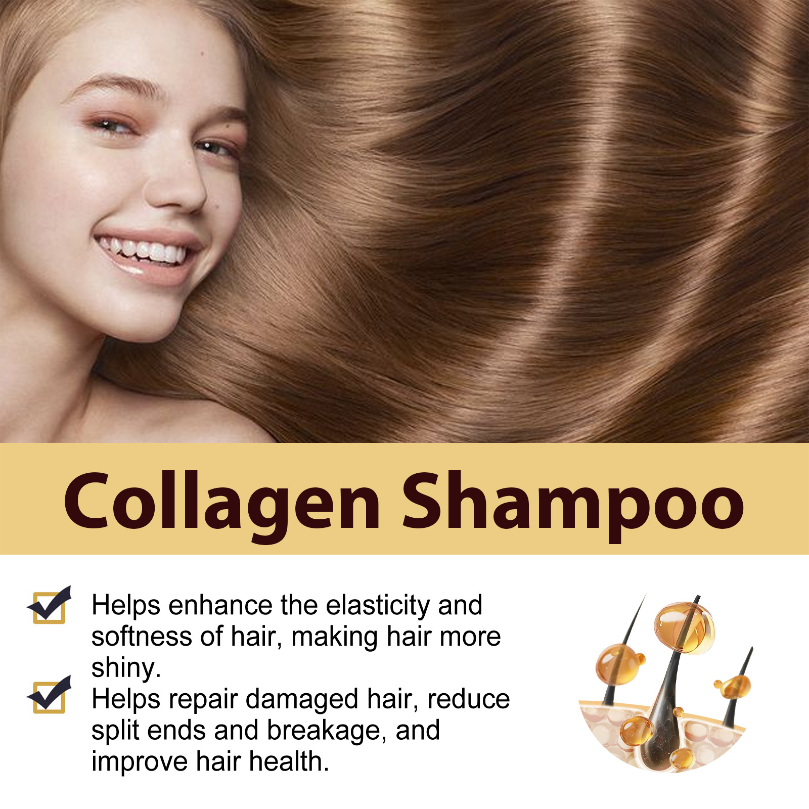 Title 6, Collagen Shampoo Repair Damaged Hair Reduction