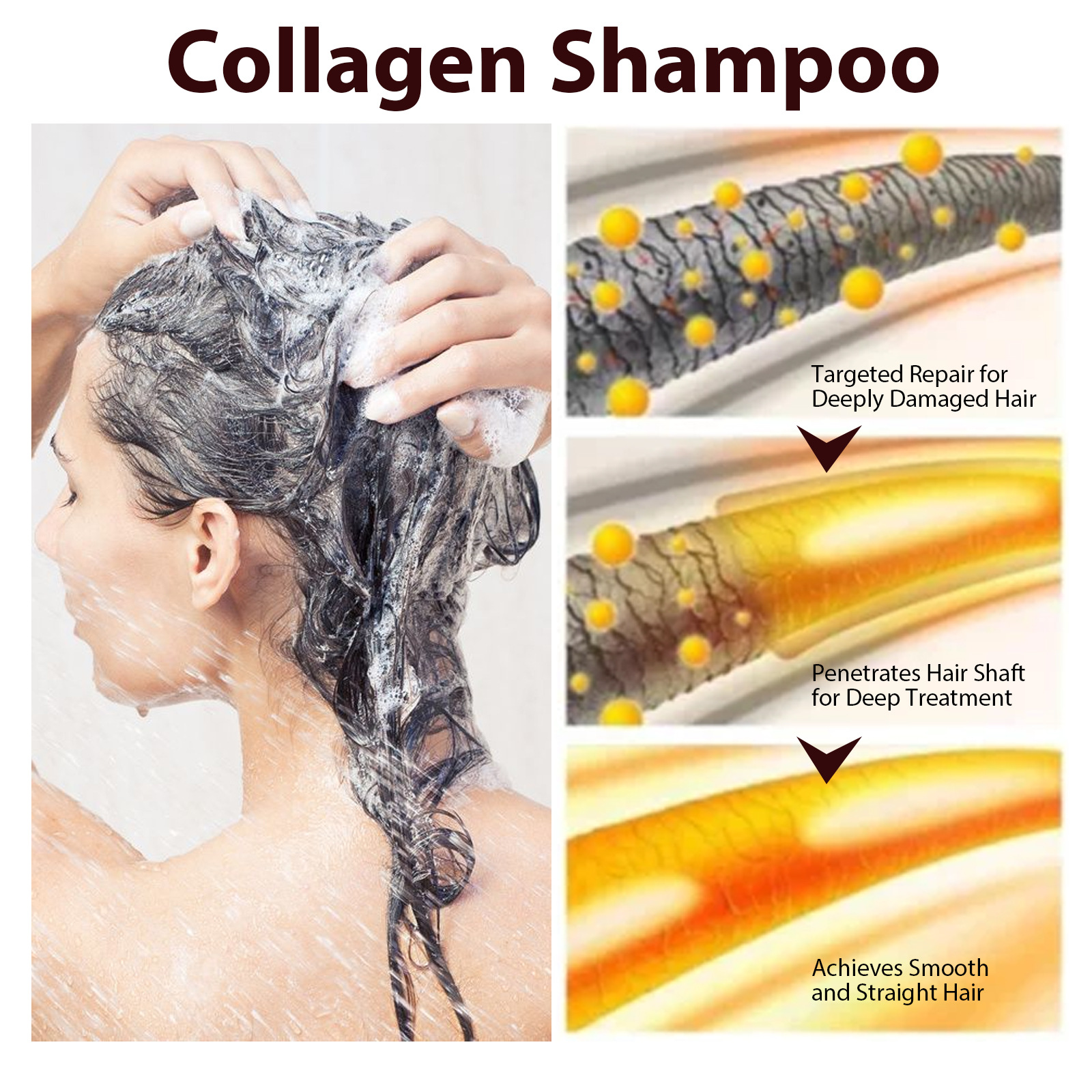 Title 8, Collagen Shampoo Repair Damaged Hair Reduction