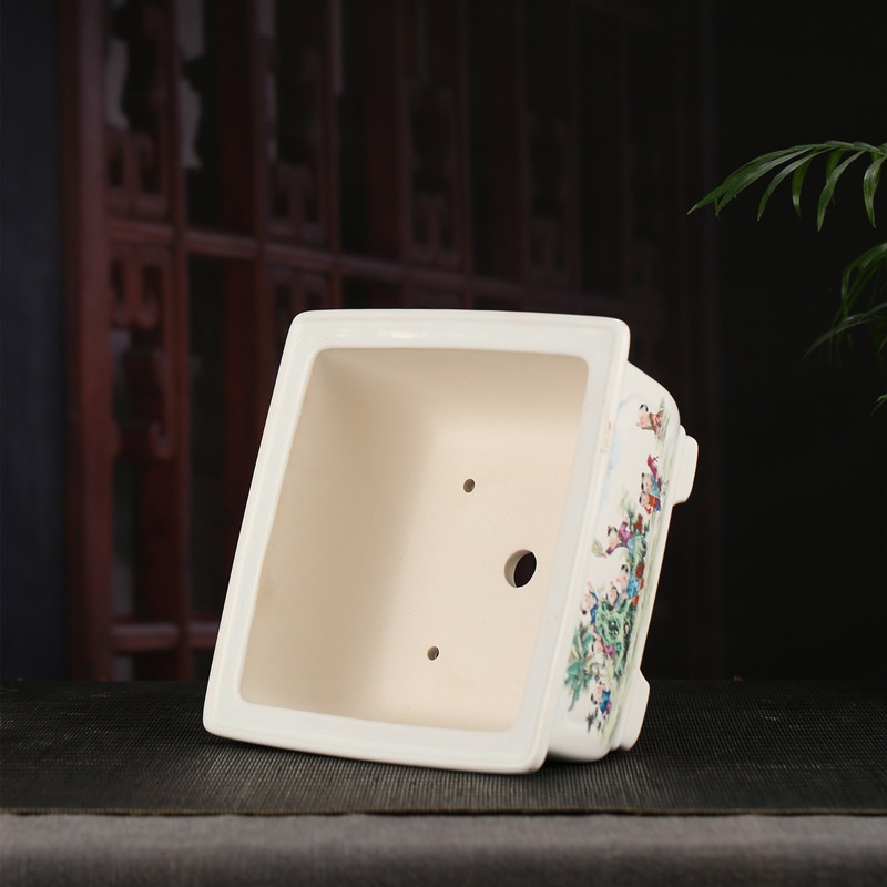 Title 10, Large square painted flower pot stickers. Easil...