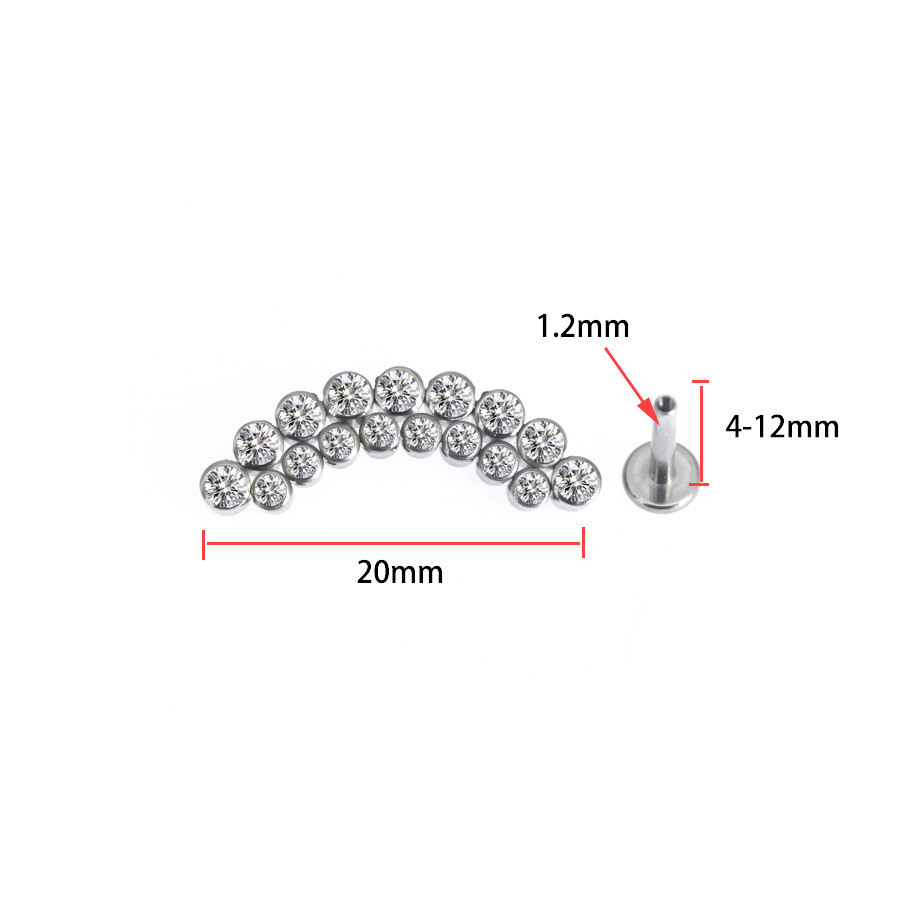 Title 1, Titanium nagel oorbeen Stud lasbal