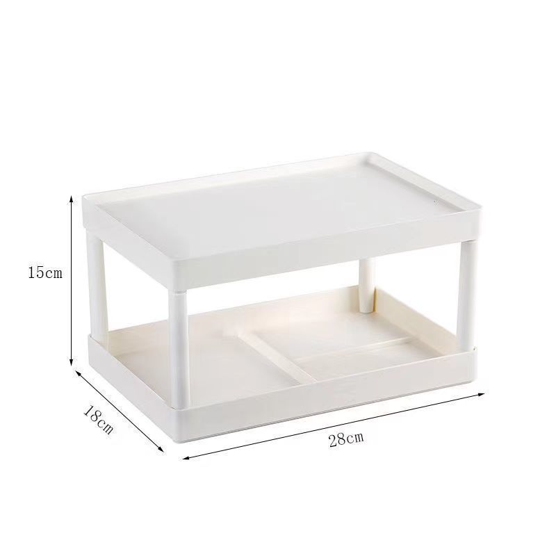 Title 1, Plastic Double-layer Desktop Sundries Organizer...