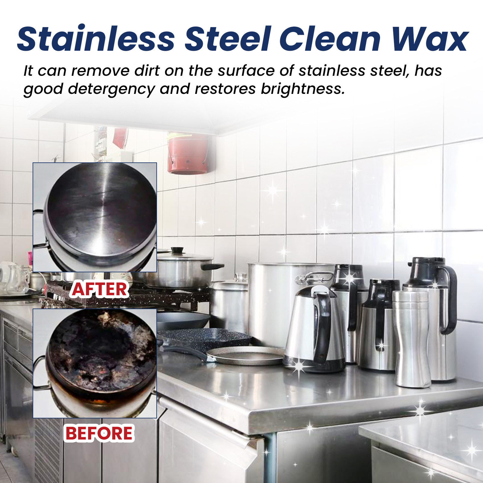 Title 6, Stainless Steel Cleaning Cream Kitchen Kitchenw...