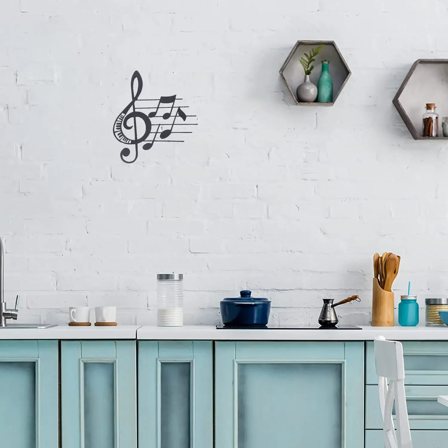 Title 12, Treble Clef and Musical Note Wall Decoration, W...