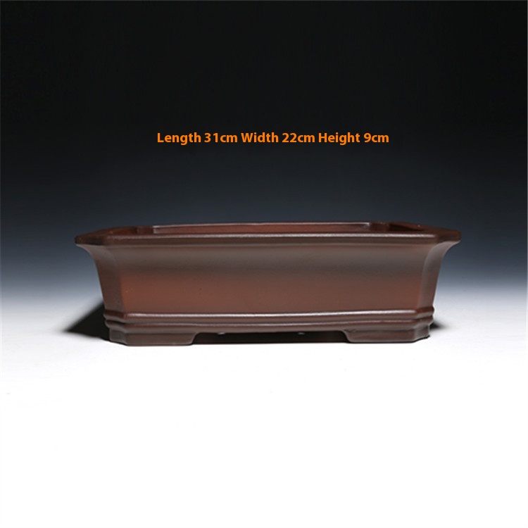 Title 5, Purple Sand Flower Pot Rectangular Bonsai Basin...