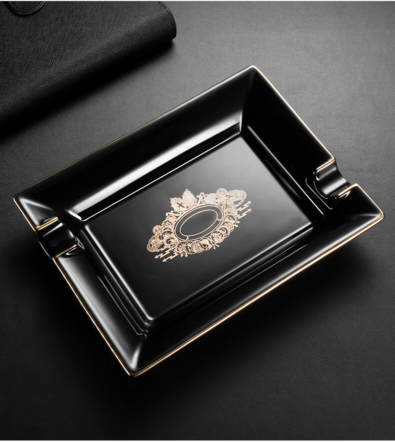 Title 4, Cigar Ashtray Ceramic Large Diameter Double Smo...