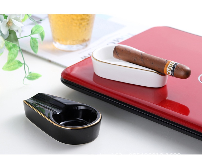 Title 4, Bar KTV Ceramic Mini-portable Cigar Ashtray