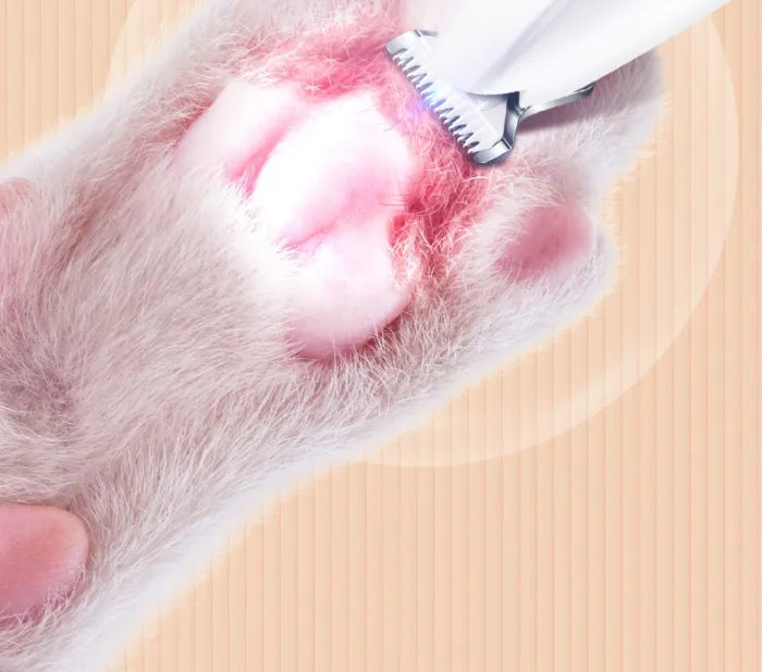 Cordless Pet Paw Trimmer with LED Light, Rechargeable Dog and Cat Hair Clipper - detail photo 2
