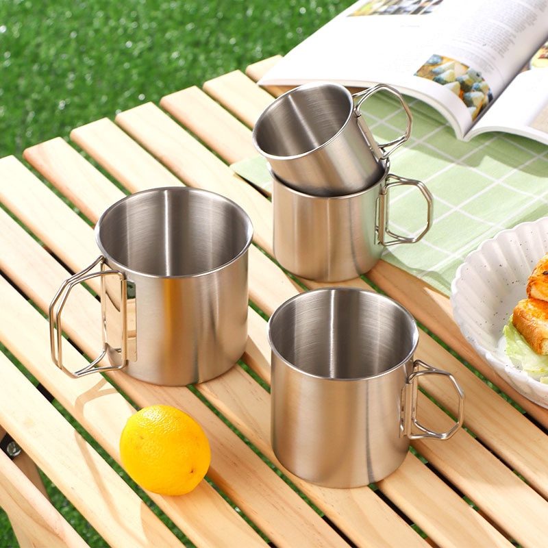 Title 3, 304 Stainless Steel Folding Retro Mug