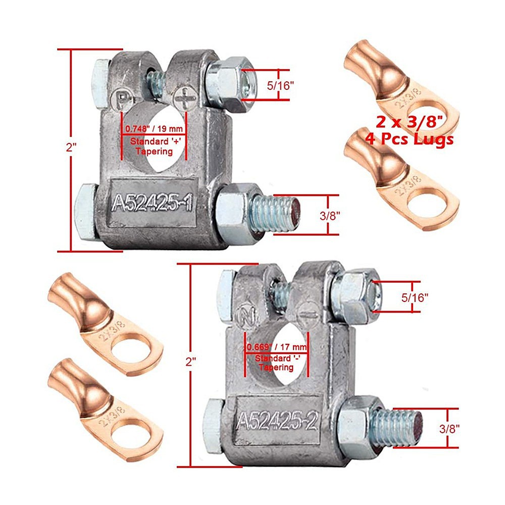 Title 6, Kit de connecteurs de borne de batterie avec co...