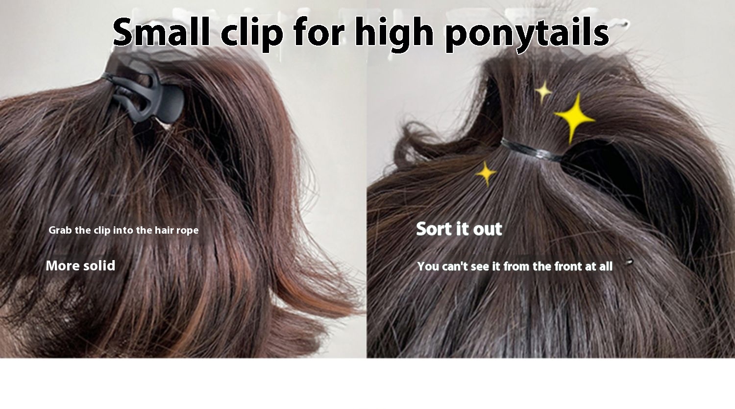 Title 10, High Ponytail Bangs Side Shark Clip Hairware