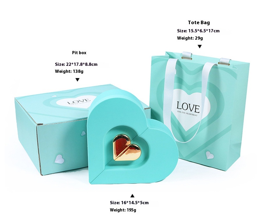 Title 2, Love Jewelry Box Double Open Gift Box