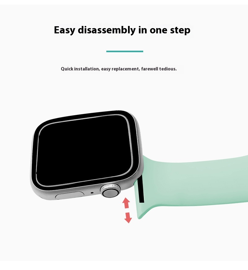 Title 7, Simple Household Solid Color Silicone Watch Strap