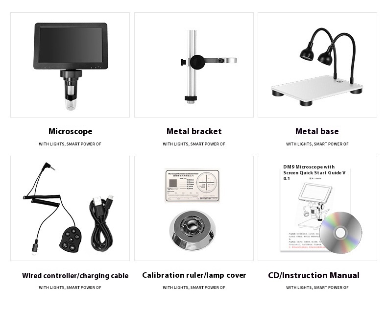 Title 3, Multi Functional 7-inch Eyepiece Electron Micro...