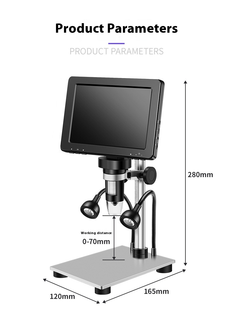 Title 8, Multi Functional 7-inch Eyepiece Electron Micro...