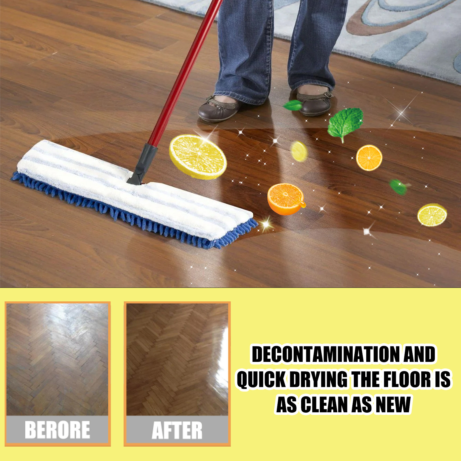 Title 3, Floor Cleaning Solution Brightening Polishing D...