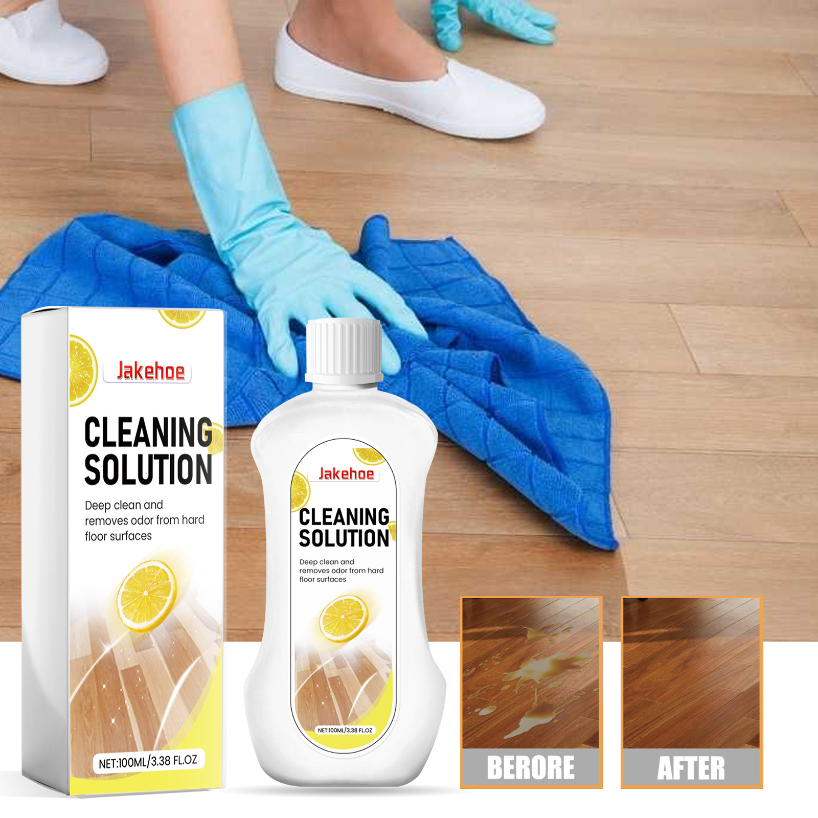 Title 8, Floor Cleaning Solution Brightening Polishing D...